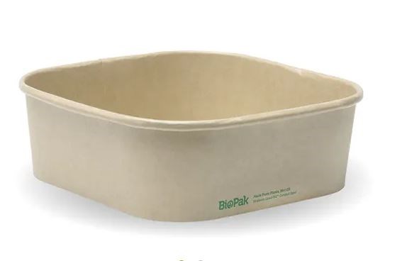 1,000ml Kraft Bio Board Square Takeaway Base